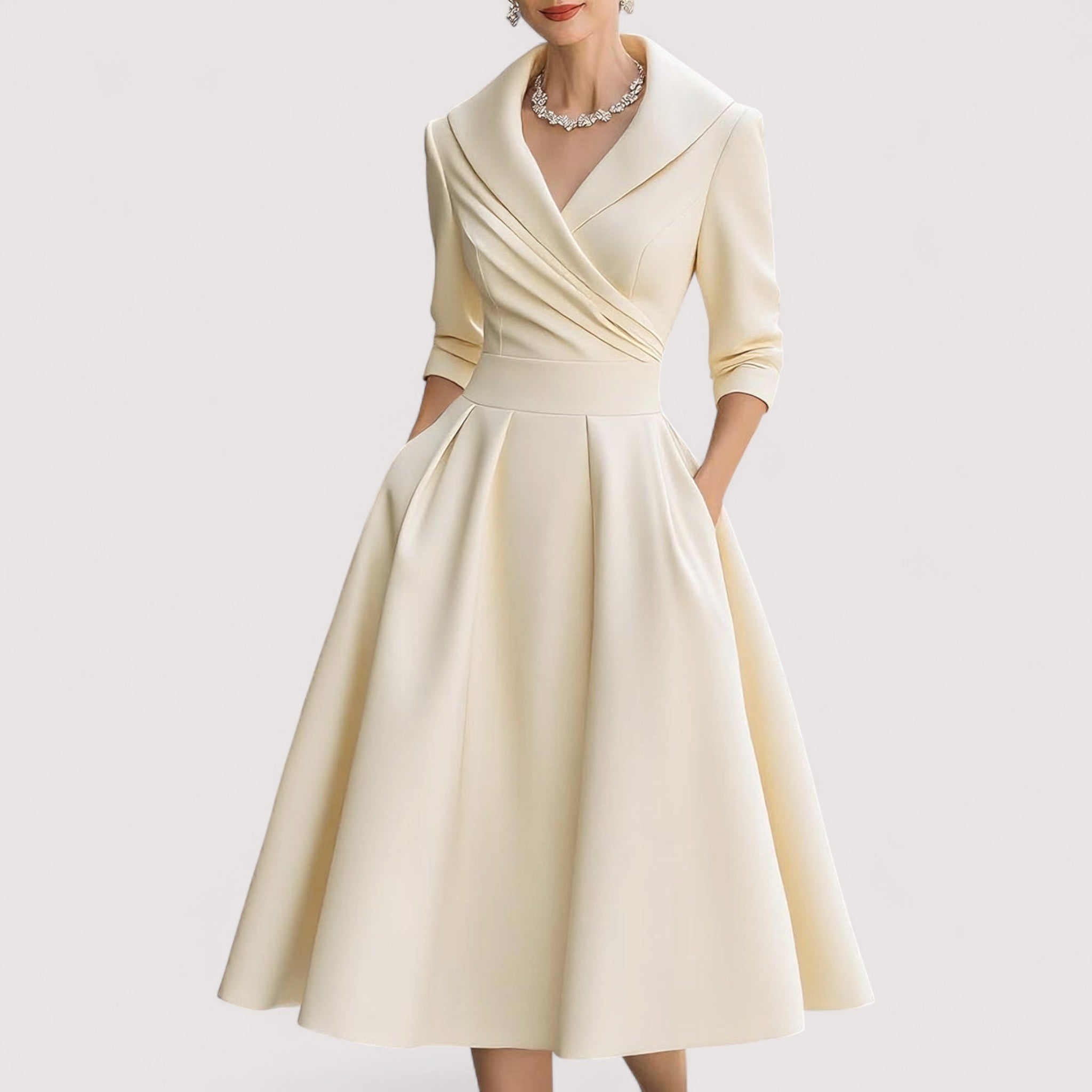 Lorenza™ | Vestido Midi-Satinado