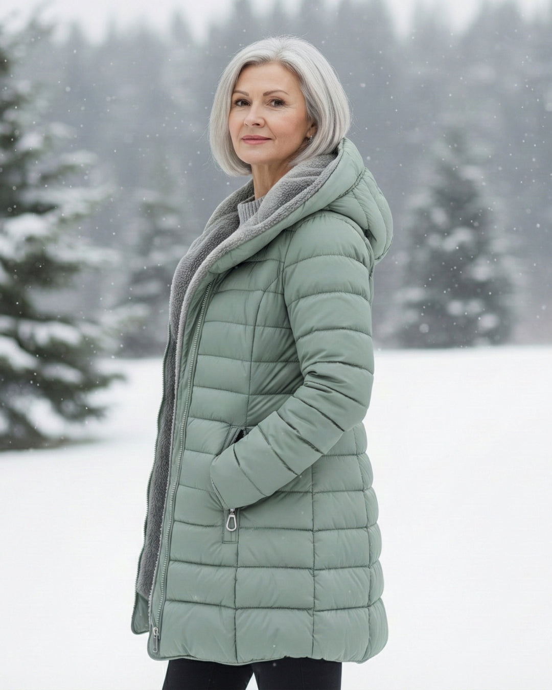 Aada™ | Chaqueta Puffer Forrada de Forro Polar