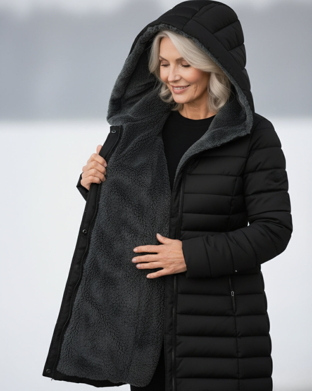 Aada™ | Chaqueta Puffer Forrada de Forro Polar