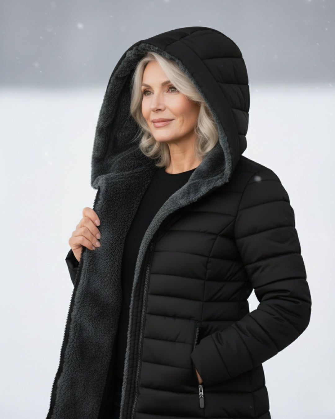 Aada™ | Chaqueta Puffer Forrada de Forro Polar