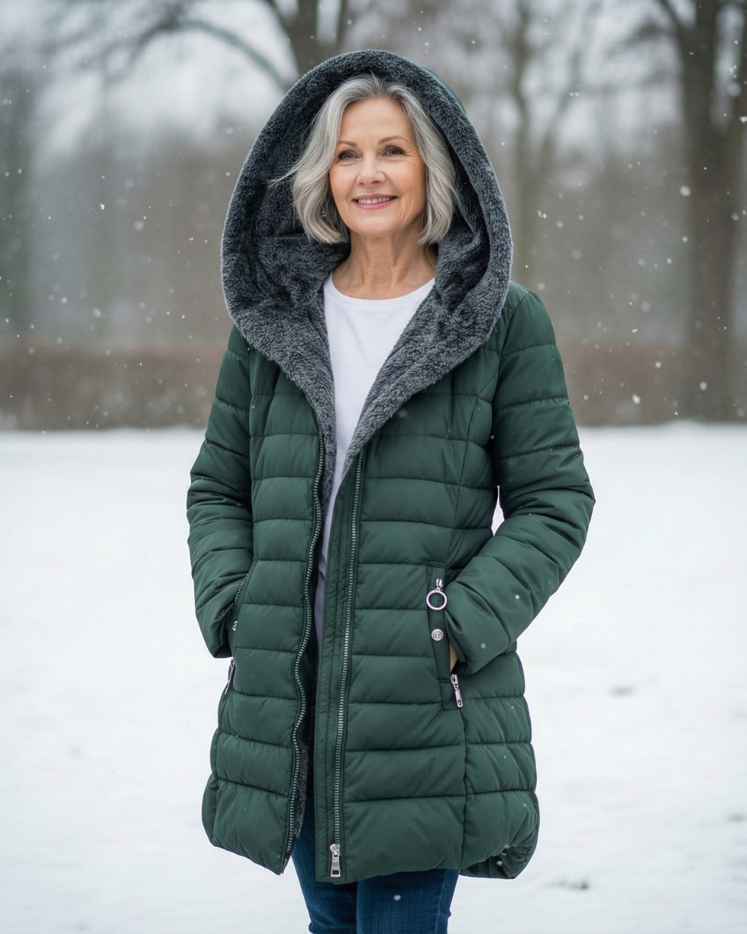 Aada™ | Chaqueta Puffer Forrada de Forro Polar