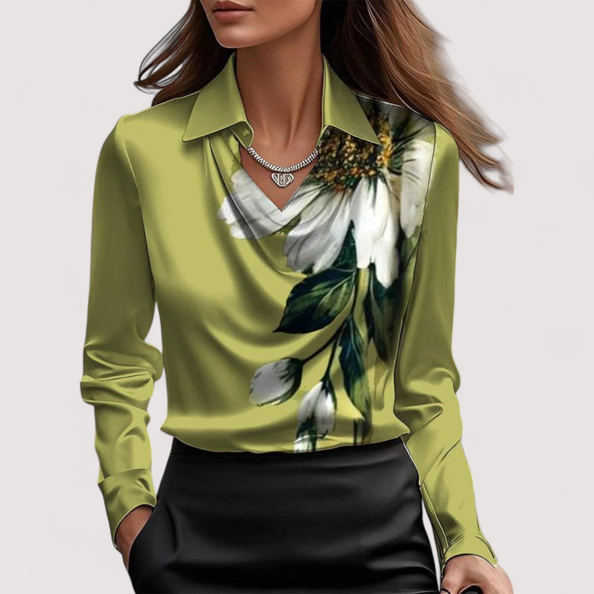 Charlotte™ | Top satinado con escote en V
