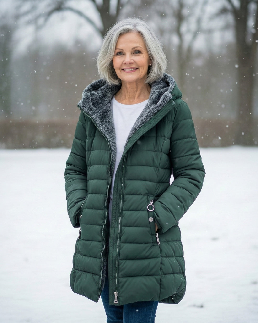 Aada™ | Chaqueta Puffer Forrada de Forro Polar