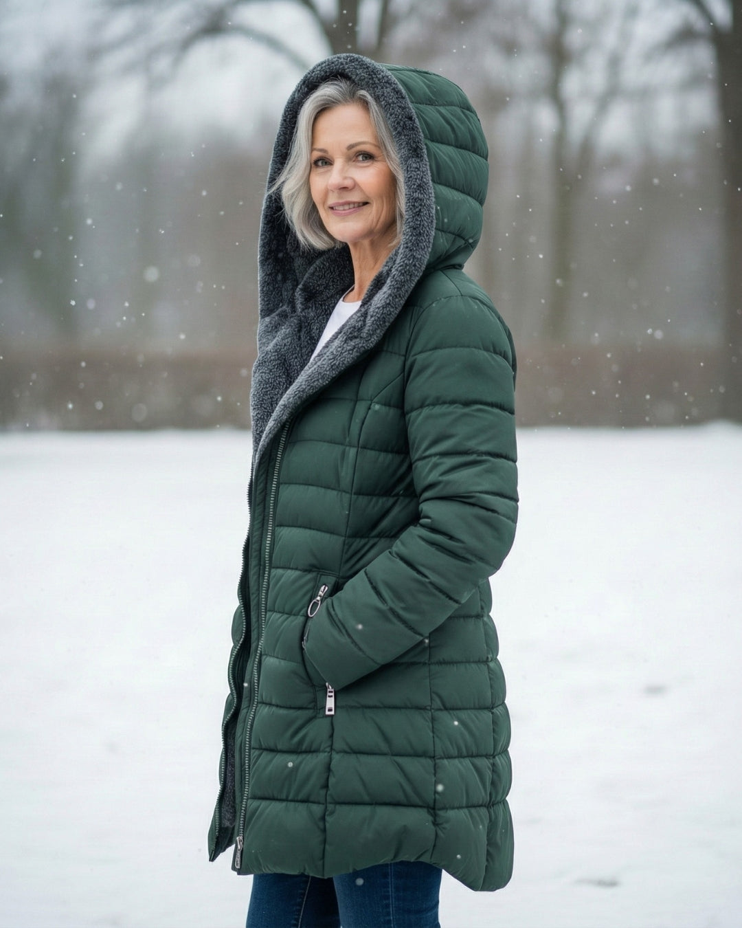 Aada™ | Chaqueta Puffer Forrada de Forro Polar