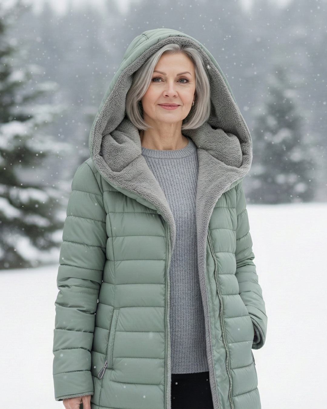 Aada™ | Chaqueta Puffer Forrada de Forro Polar