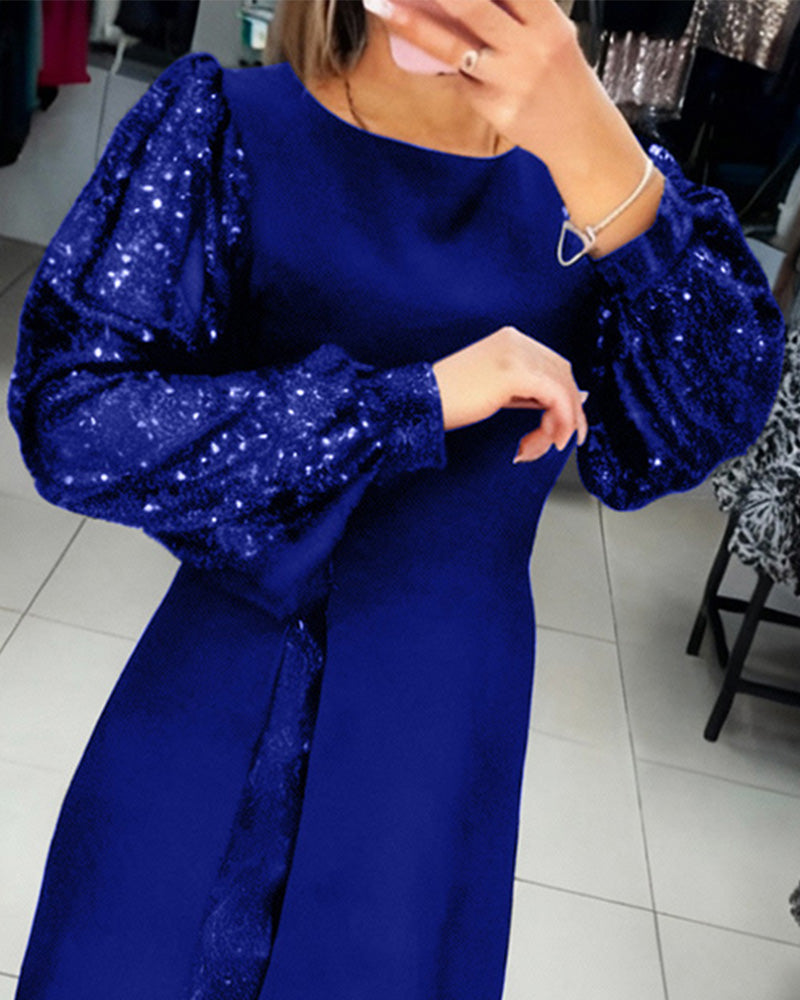 Ariane™ | Vestido elegante con detalles de patchwork