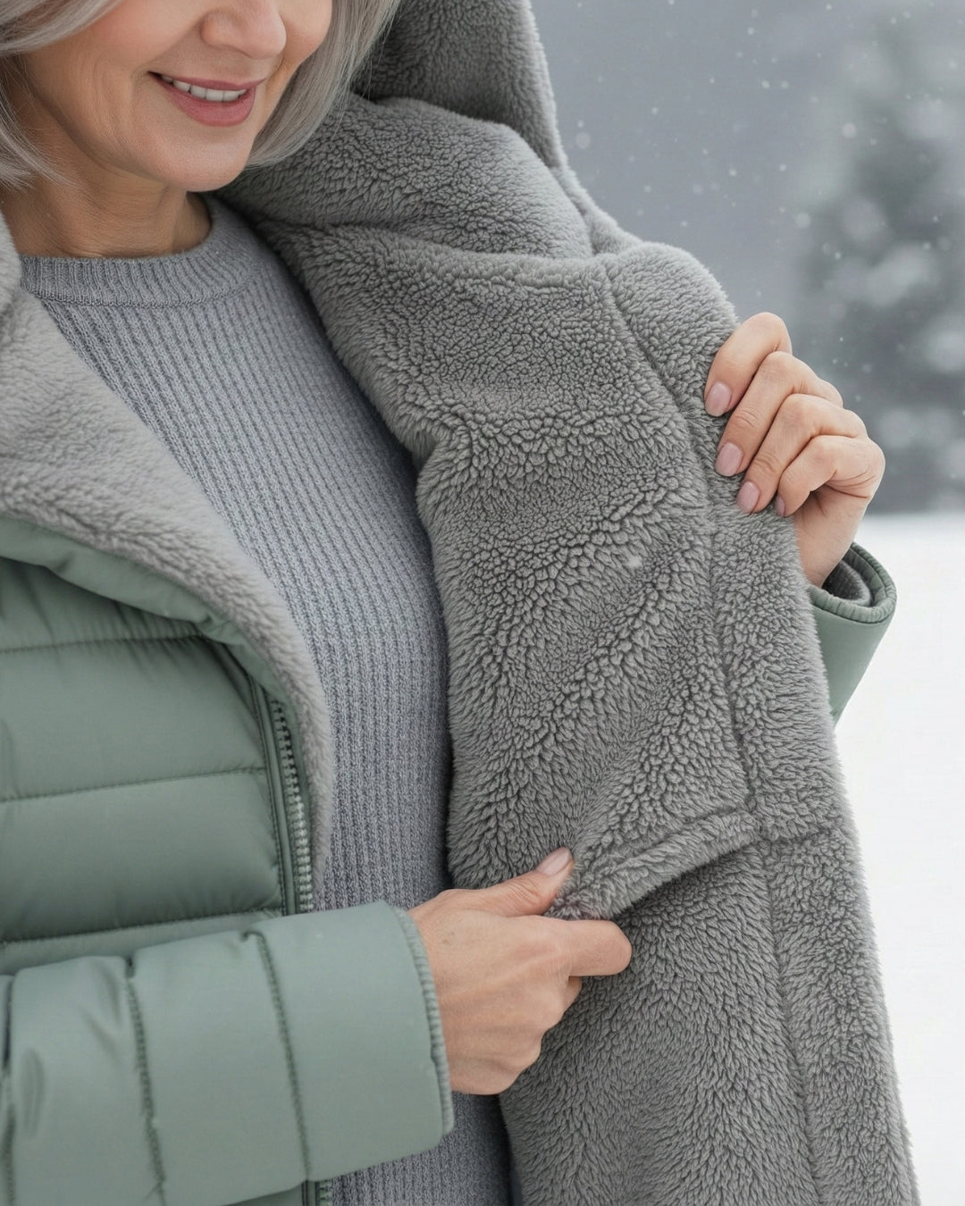 Aada™ | Chaqueta Puffer Forrada de Forro Polar