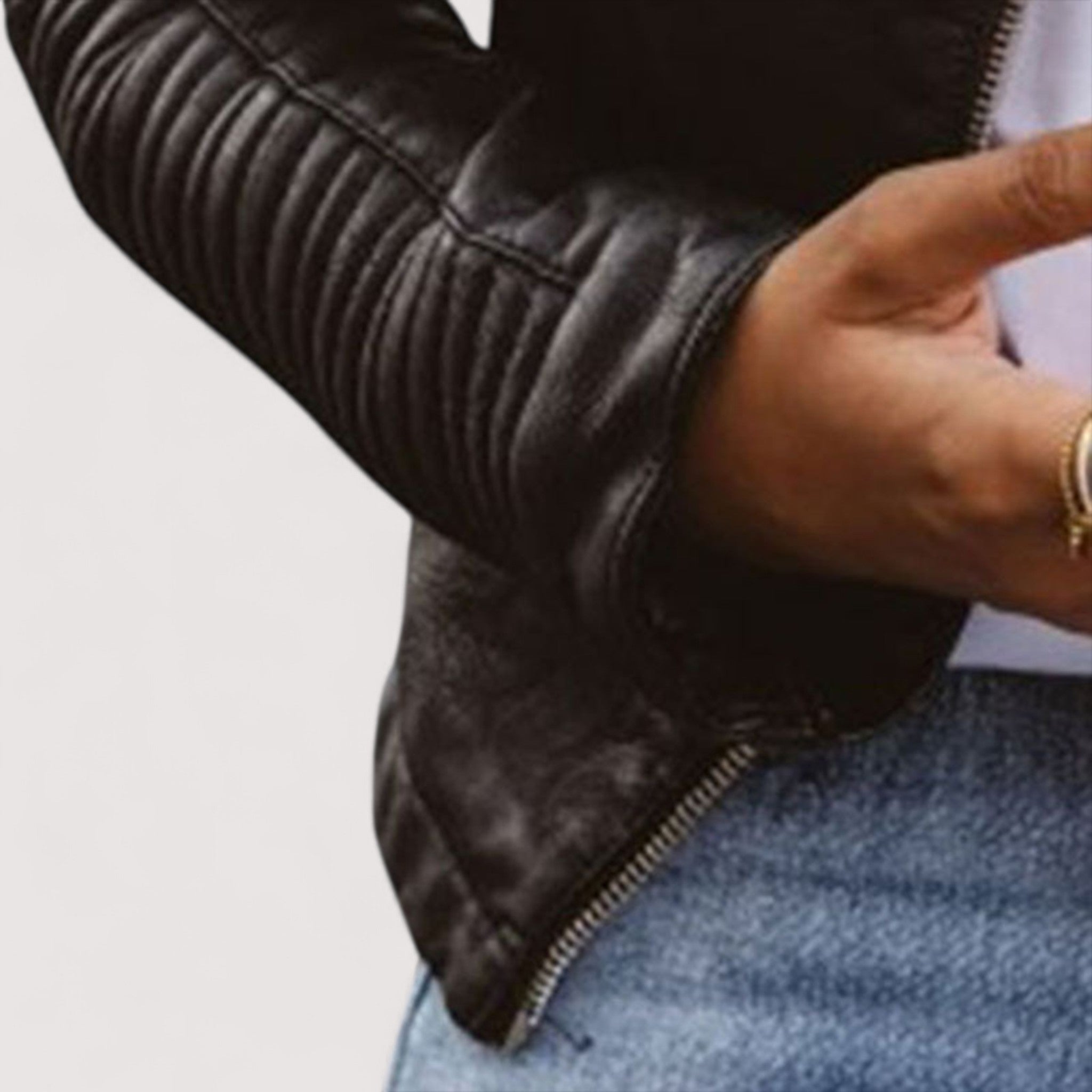 Anais™ | Chaqueta de Cuero Elegante