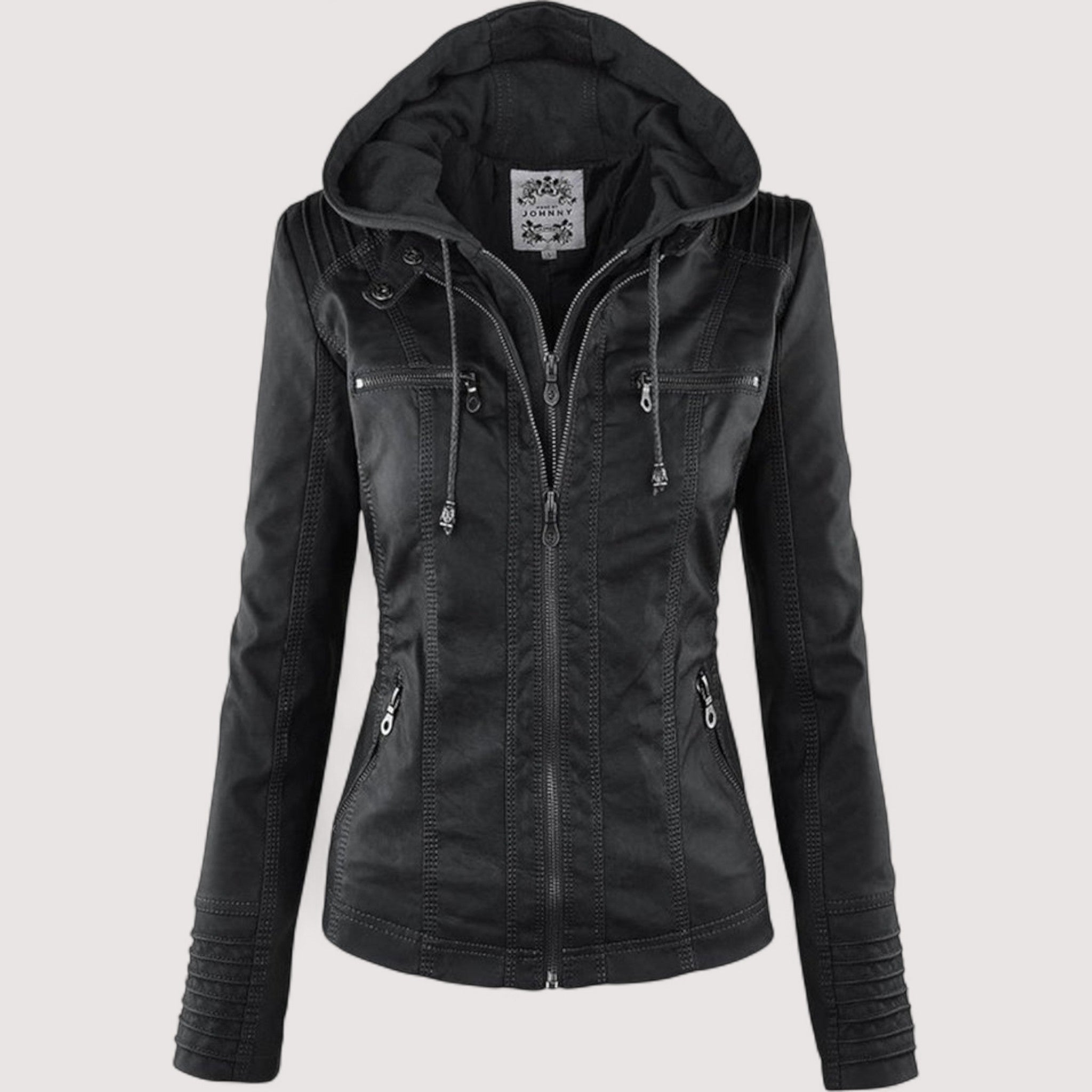 Laurina™ | Chaqueta con capucha estilizada para motociclistas