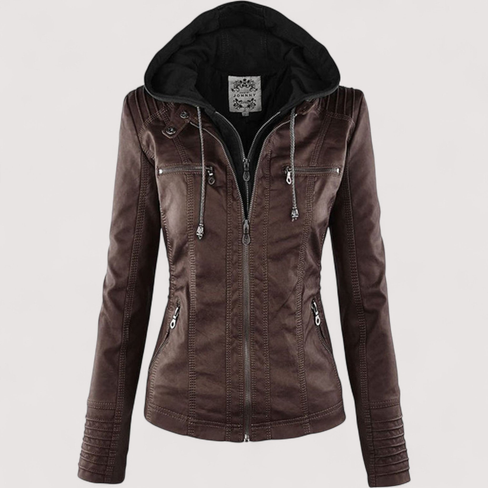 Laurina™ | Chaqueta con capucha estilizada para motociclistas
