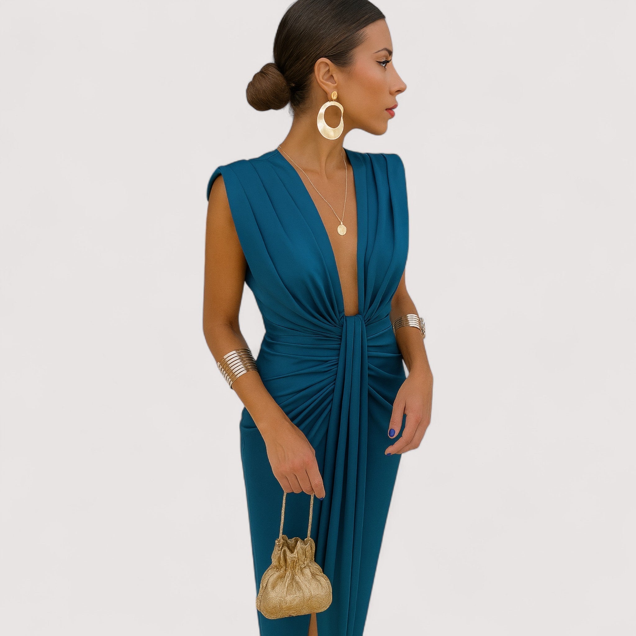 Maila™ | Vestido Drapé Elegante