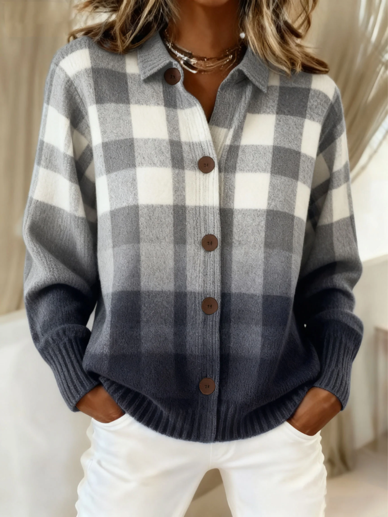 Mara™ | Camisa de cuadros en cálidos tonos de otoño