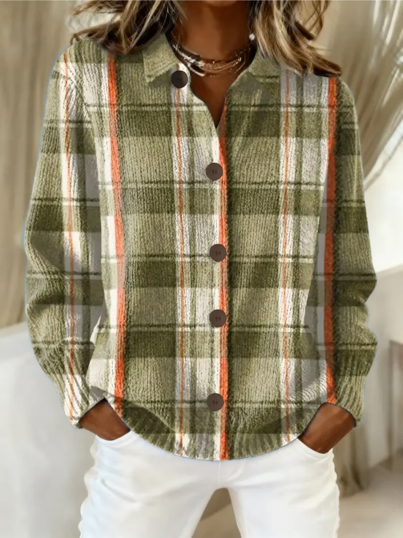 Noor™ | Camisa a cuadros en cálidos tonos de otoño