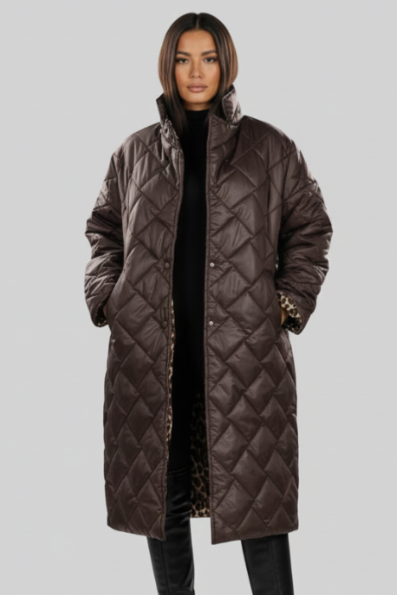 Kaarina™ | Elegante abrigo de estampado de leopardo