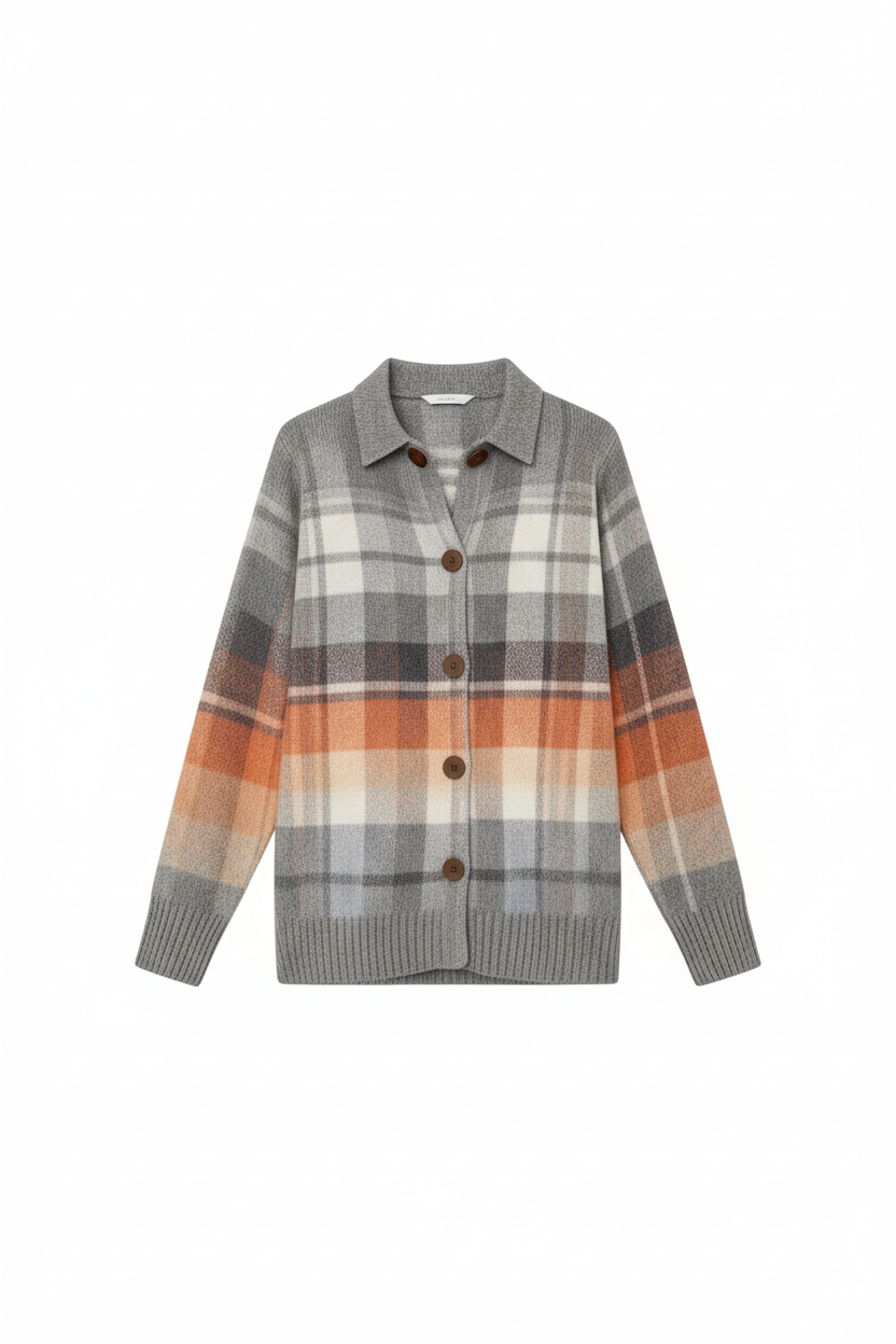 Anna™ | Camisa a cuadros en cálidos tonos de otoño