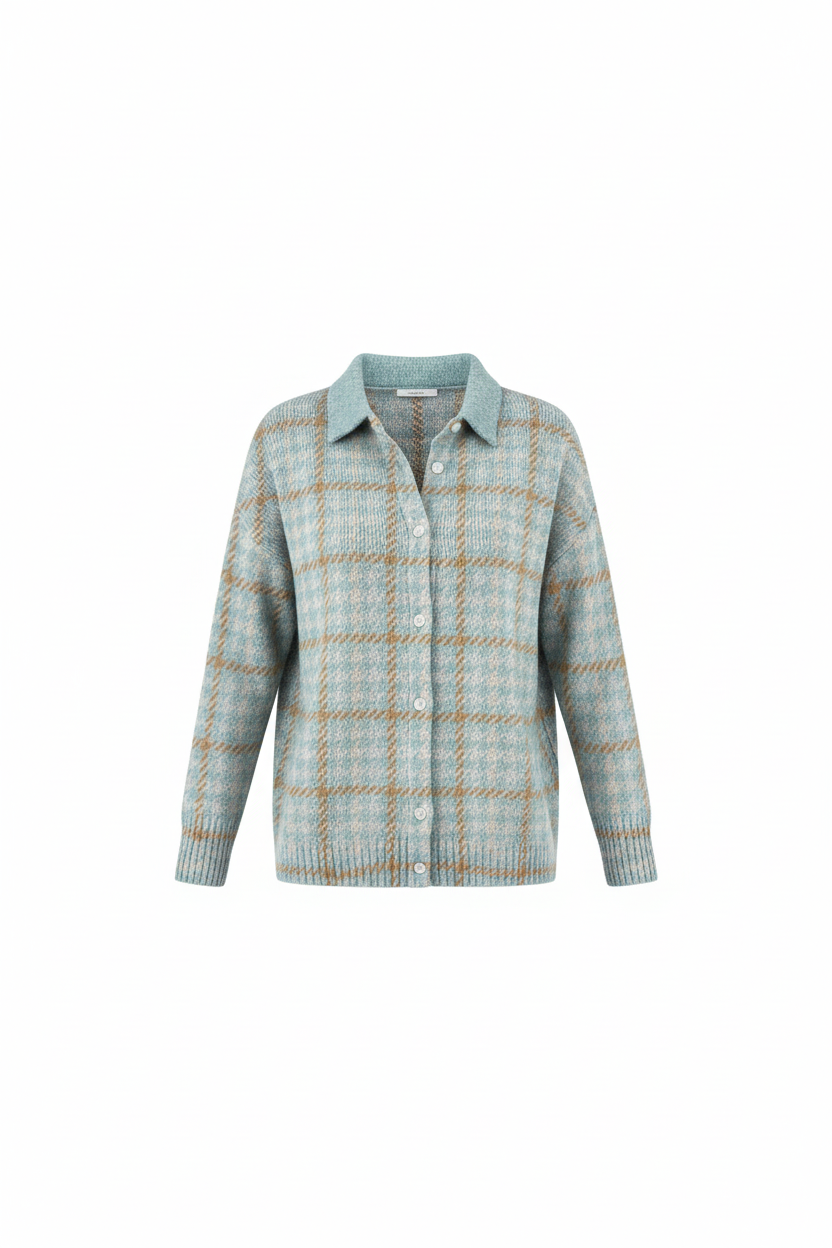 Clara™ | Blusa a cuadros en cálidos tonos de otoño