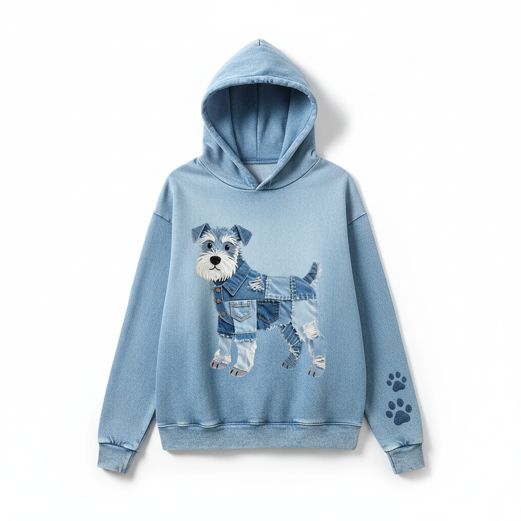 Lola™ | Sudadera de patchwork con diseño de perro
