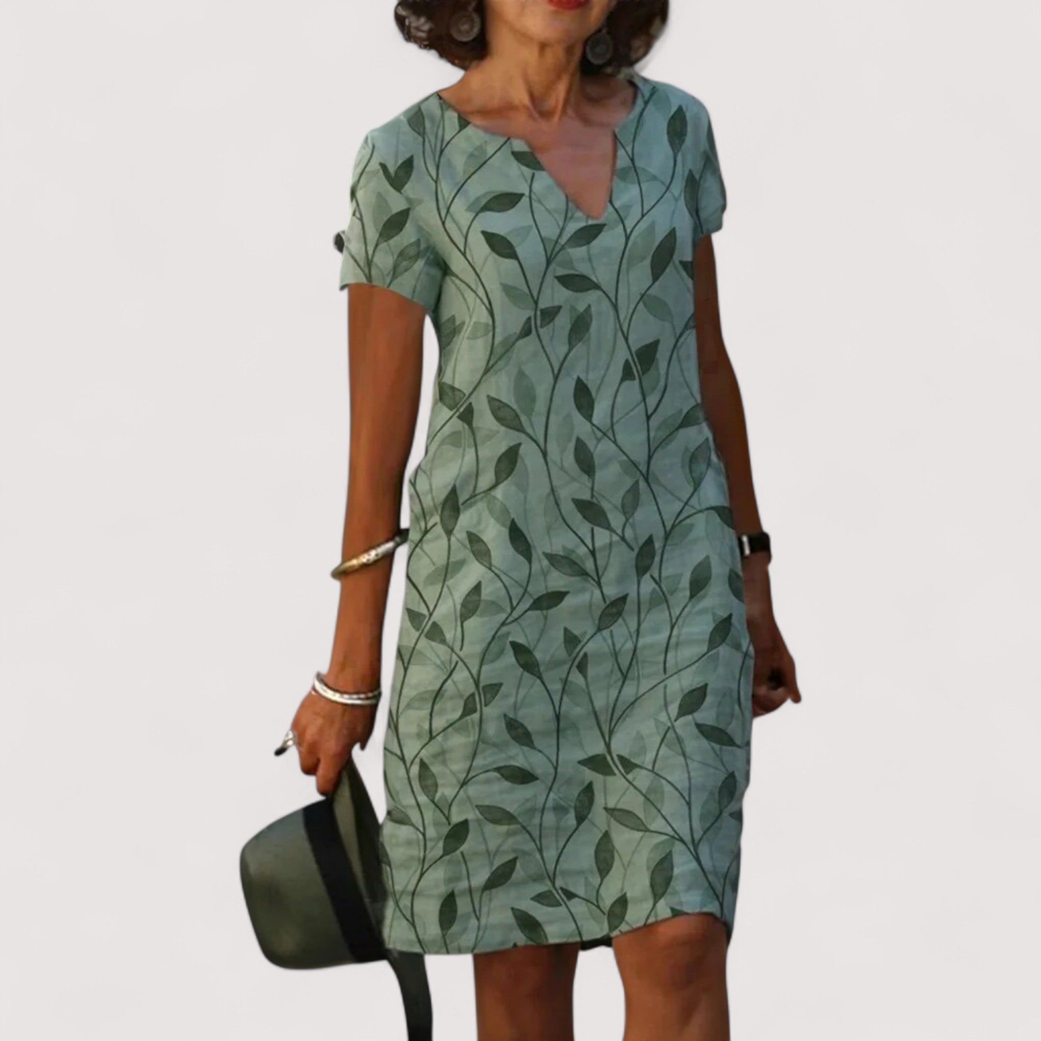 Jeanne™ | Vestido con escote en V y estampado