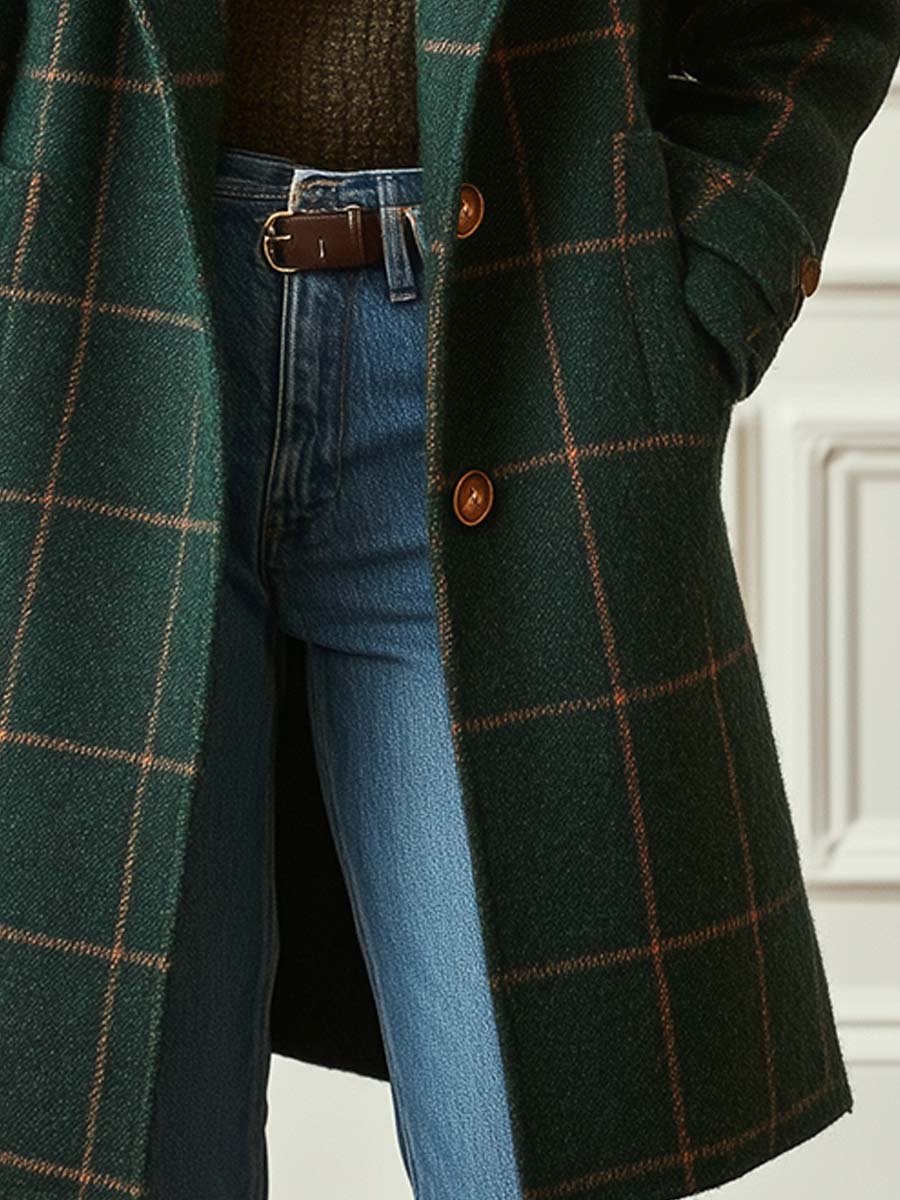 Florencia™ | Chaqueta de tweed a cuadros retro