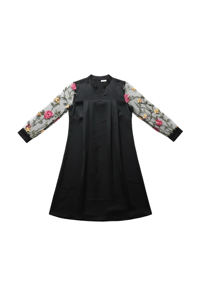 Madlina™ | Vestido mini elegante con mangas transparentes