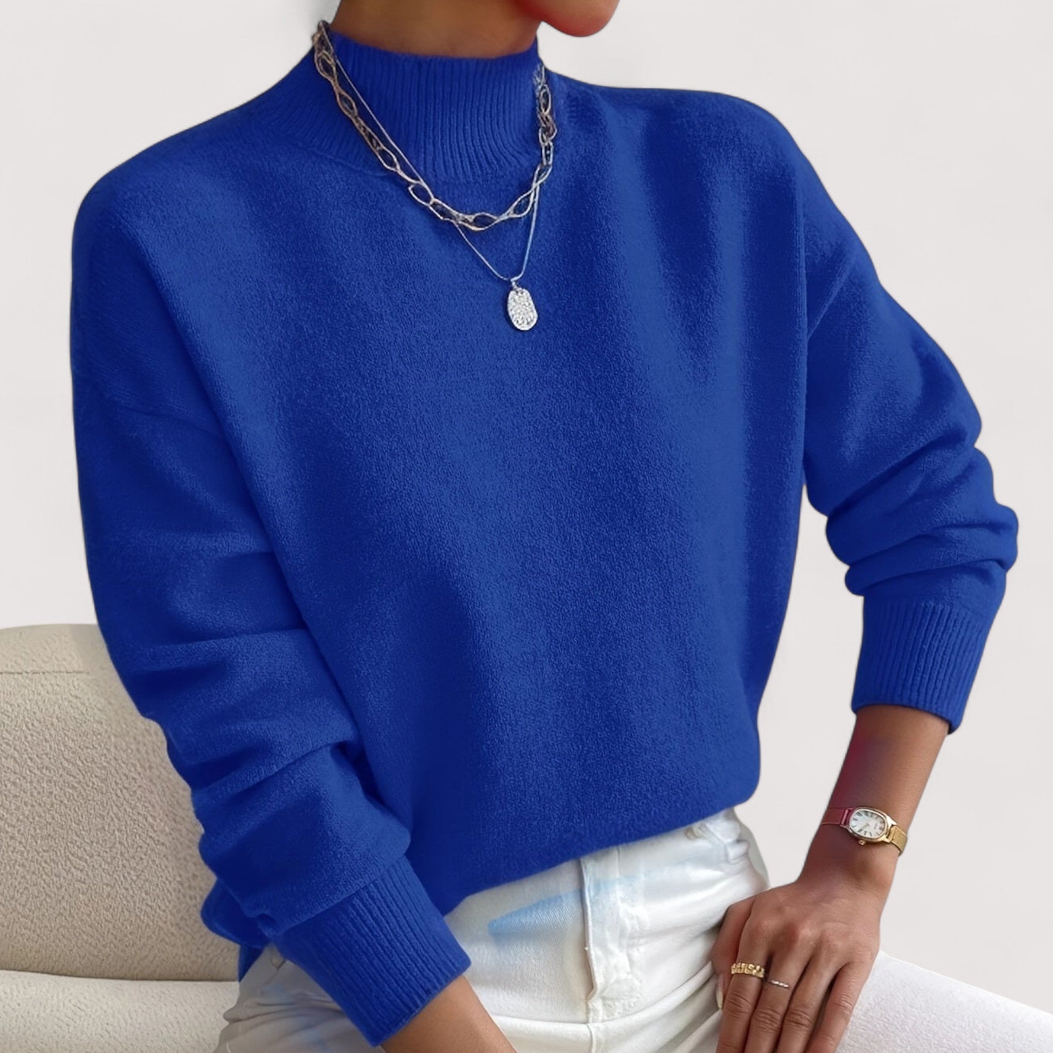 Nadia™ | Elegante y cómodo suéter de cuello alto