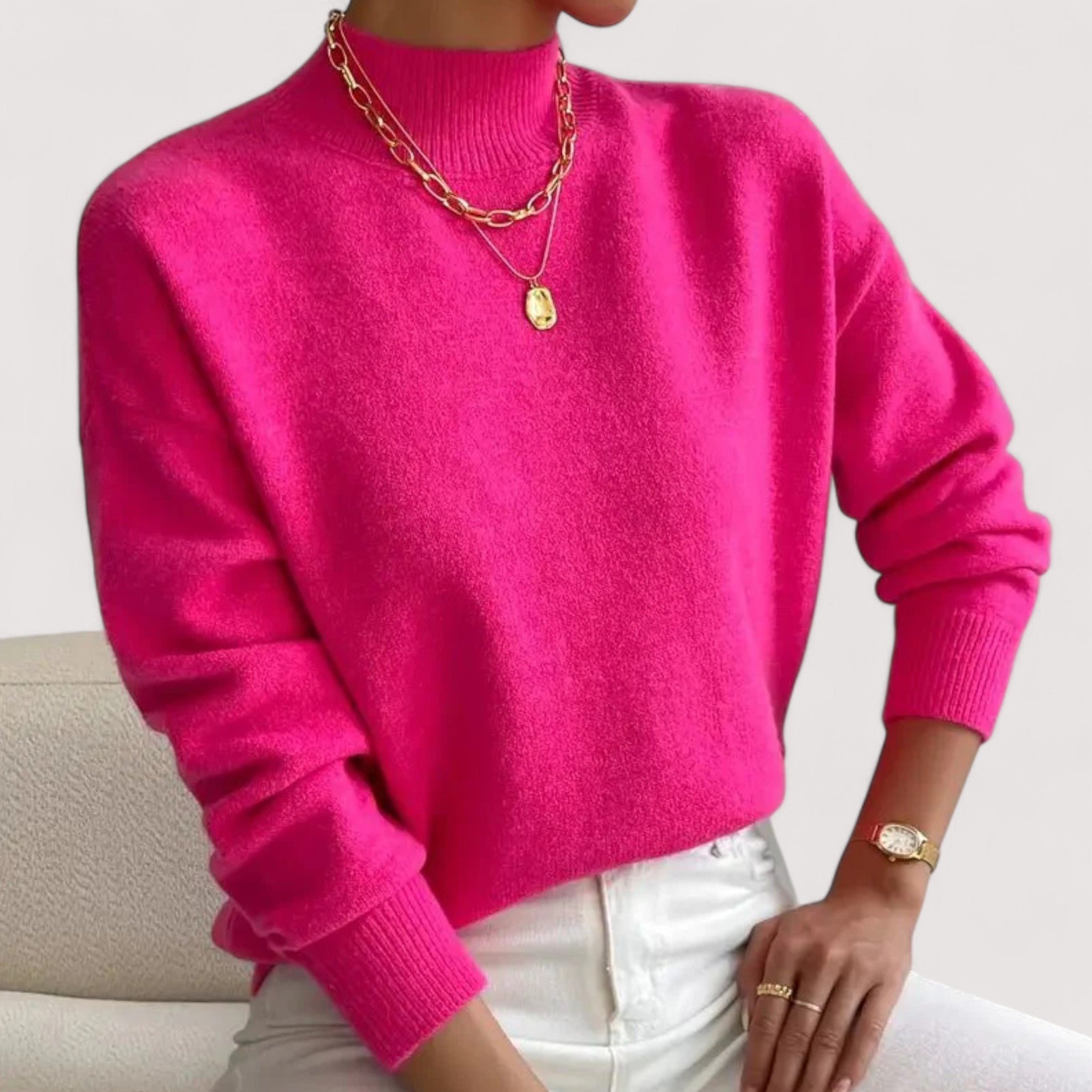 Nadia™ | Elegante y cómodo suéter de cuello alto