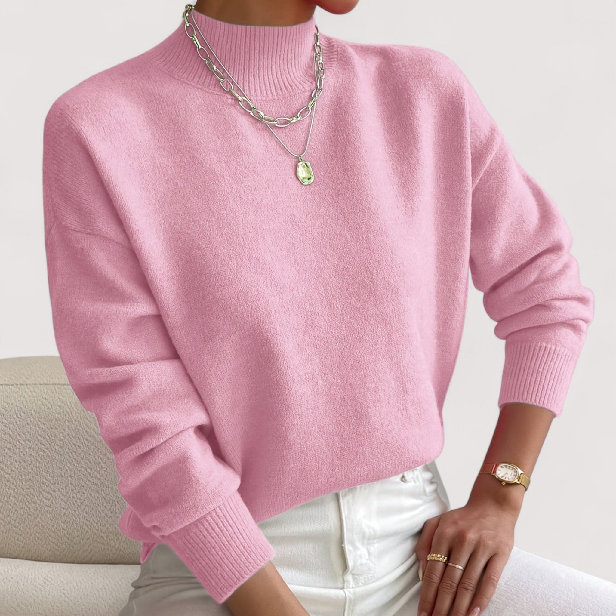 Nadia™ | Elegante y cómodo suéter de cuello alto