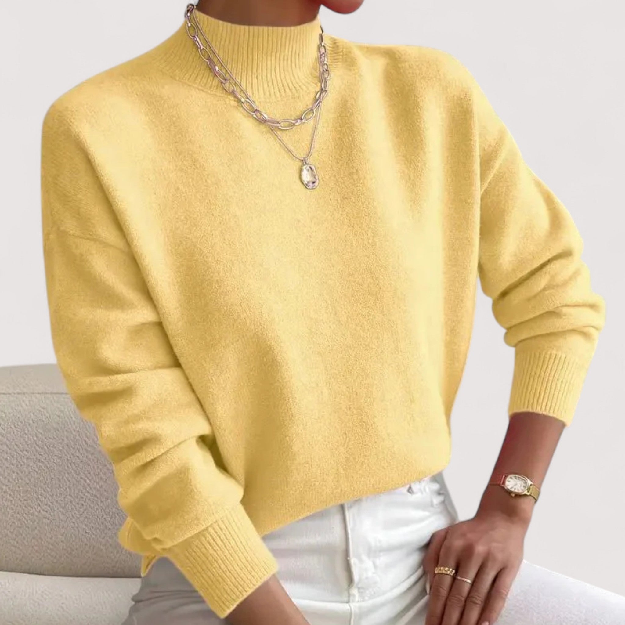 Nadia™ | Elegante y cómodo suéter de cuello alto