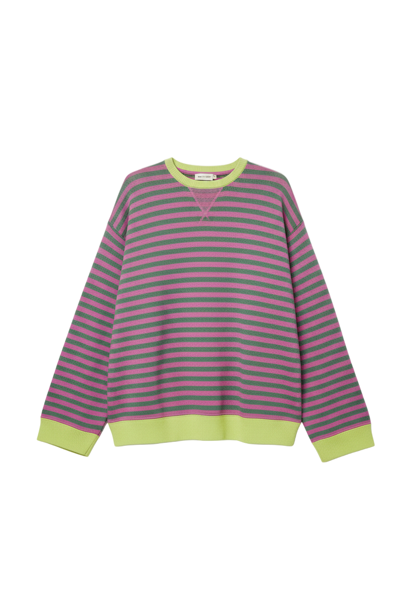 Mary - Suéter Largo a Rayas