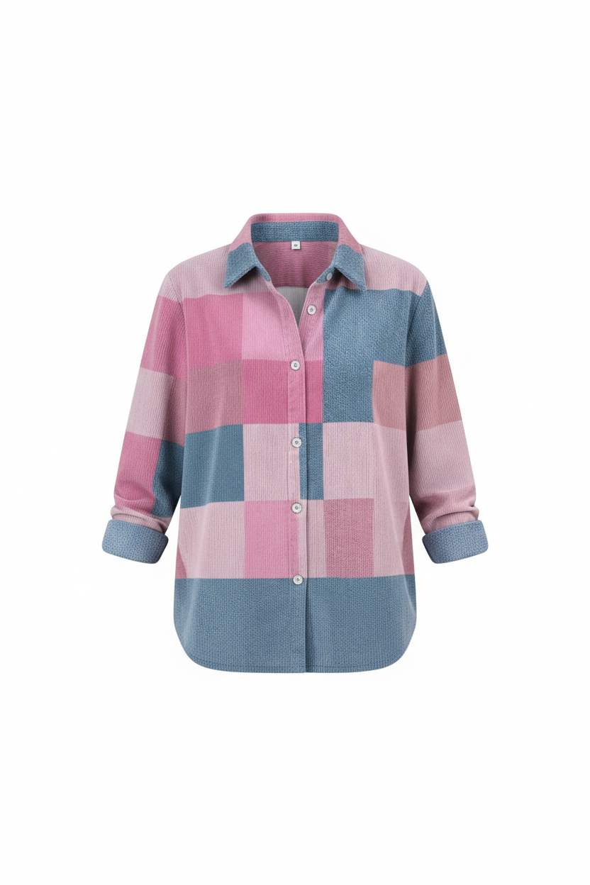 Mia™ | Blusa a cuadros en cálidos tonos de otoño