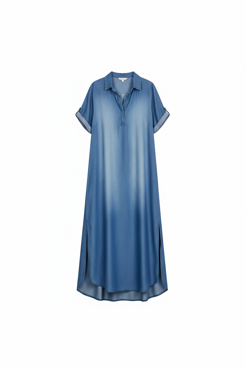 Zava™ | Vestido largo con estilo de mezclilla