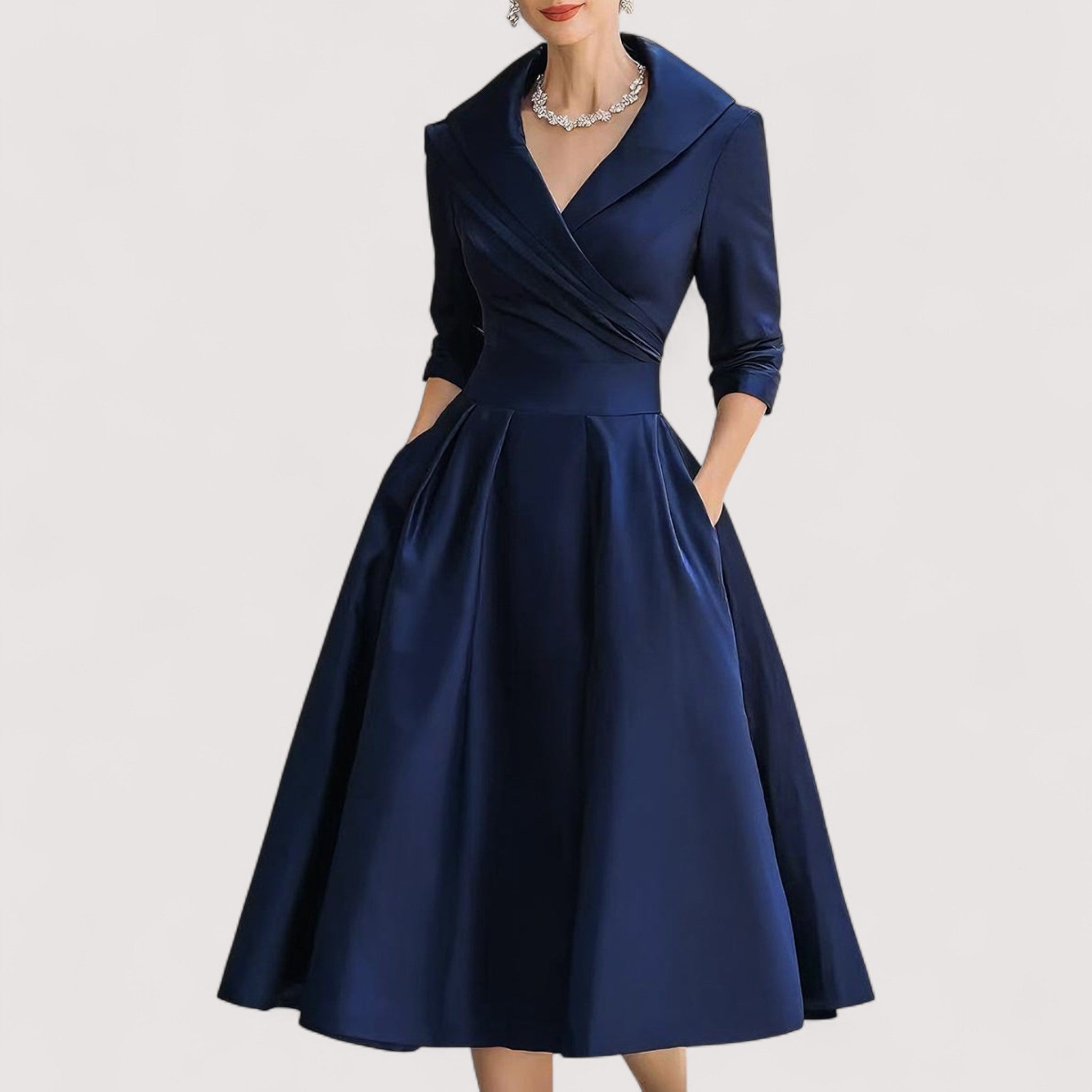 Lorenza™ | Vestido Midi-Satinado