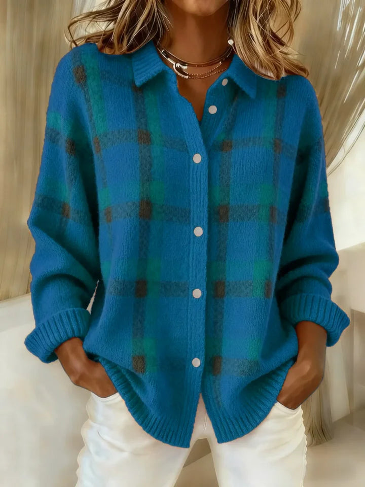 Felicia™ | Chaqueta de Punto a Cuadros
