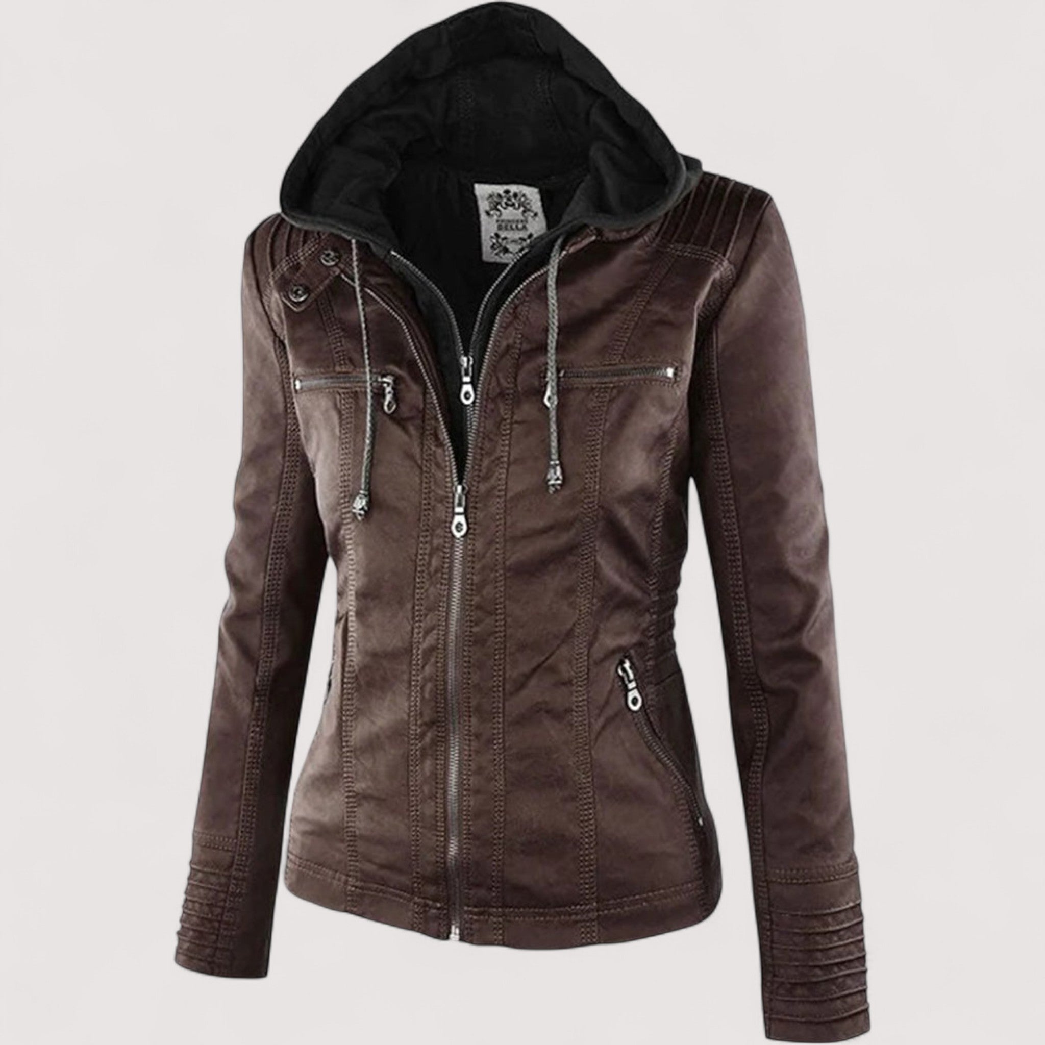 Laurina™ | Chaqueta con capucha estilizada para motociclistas