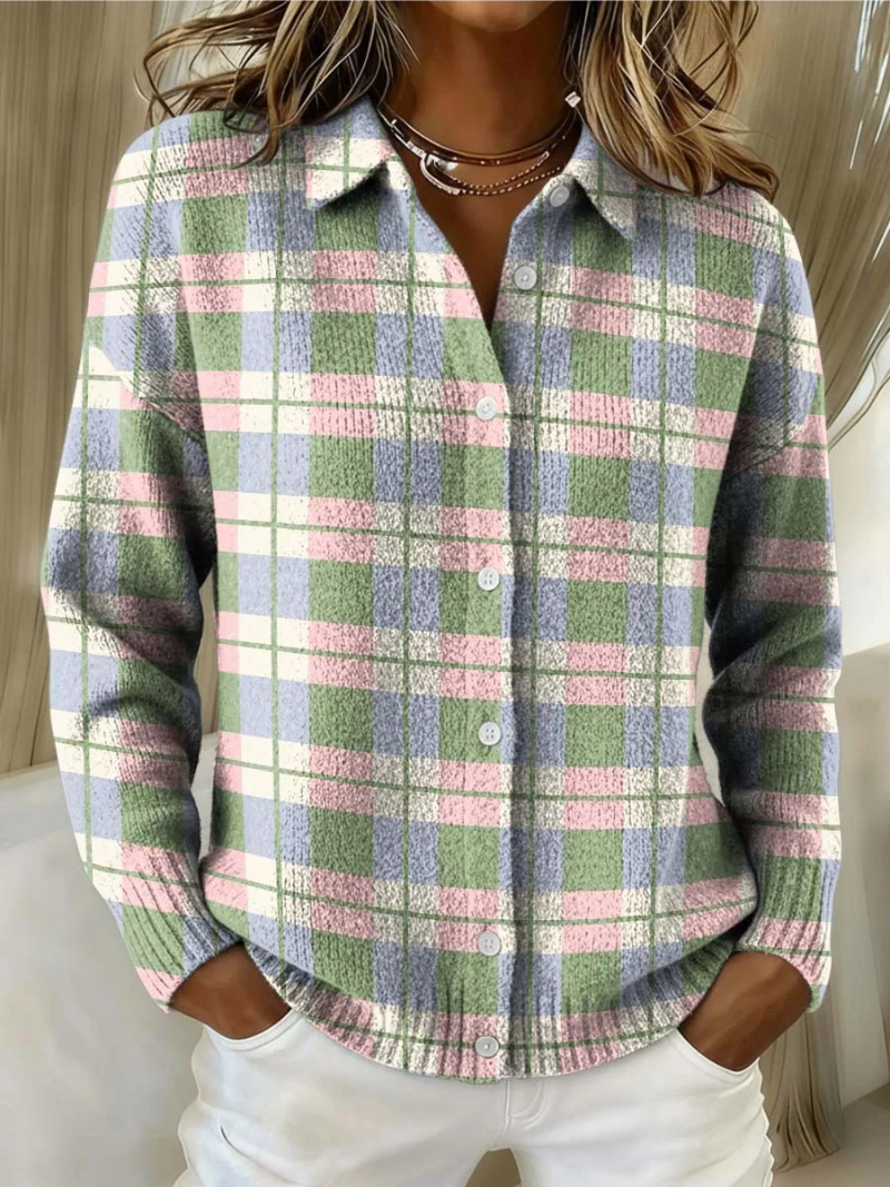 Alice™ | Camisa a cuadros en cálidos tonos de otoño