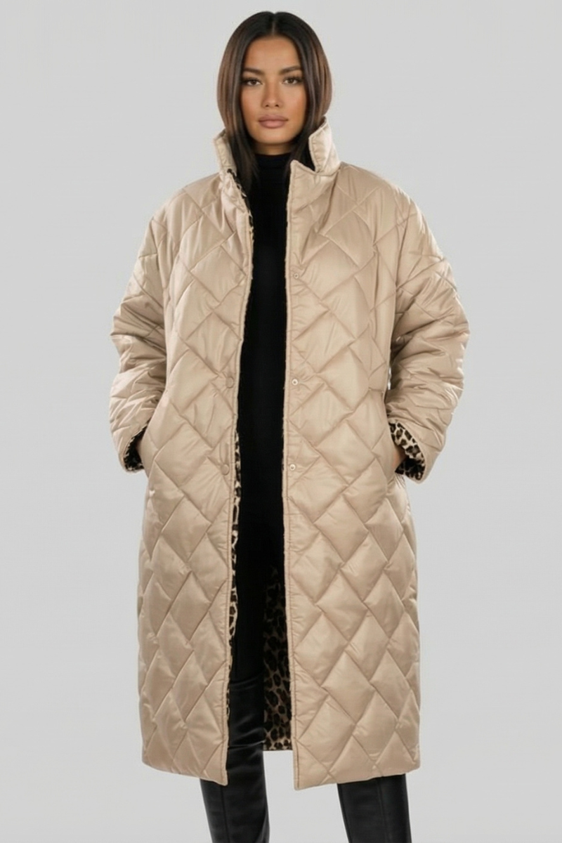 Kaarina™ | Elegante abrigo de estampado de leopardo