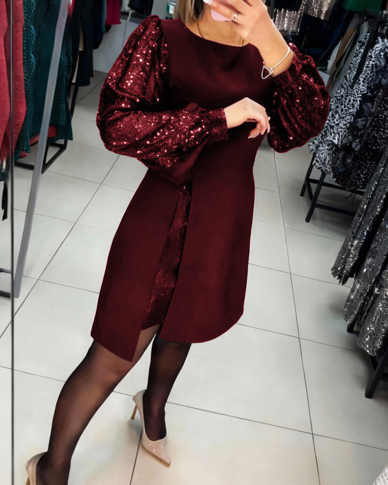 Ariane™ | Vestido elegante con detalles de patchwork