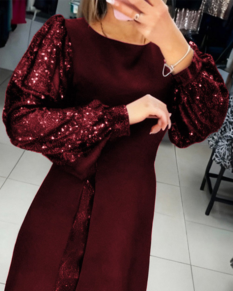 Ariane™ | Vestido elegante con detalles de patchwork