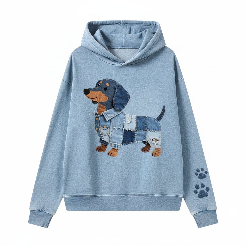 Estrella™ | Sudadera de patchwork con diseño de perro