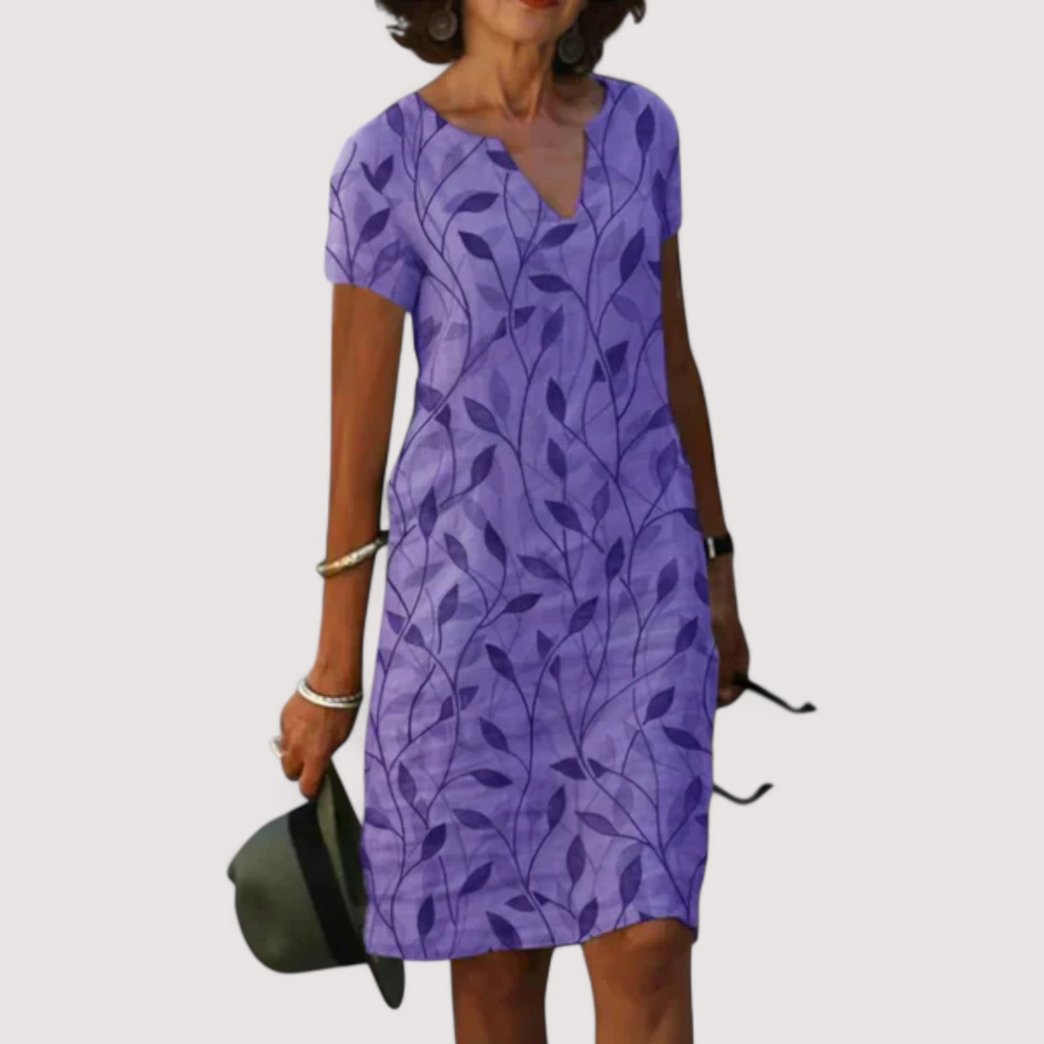 Jeanne™ | Vestido con escote en V y estampado