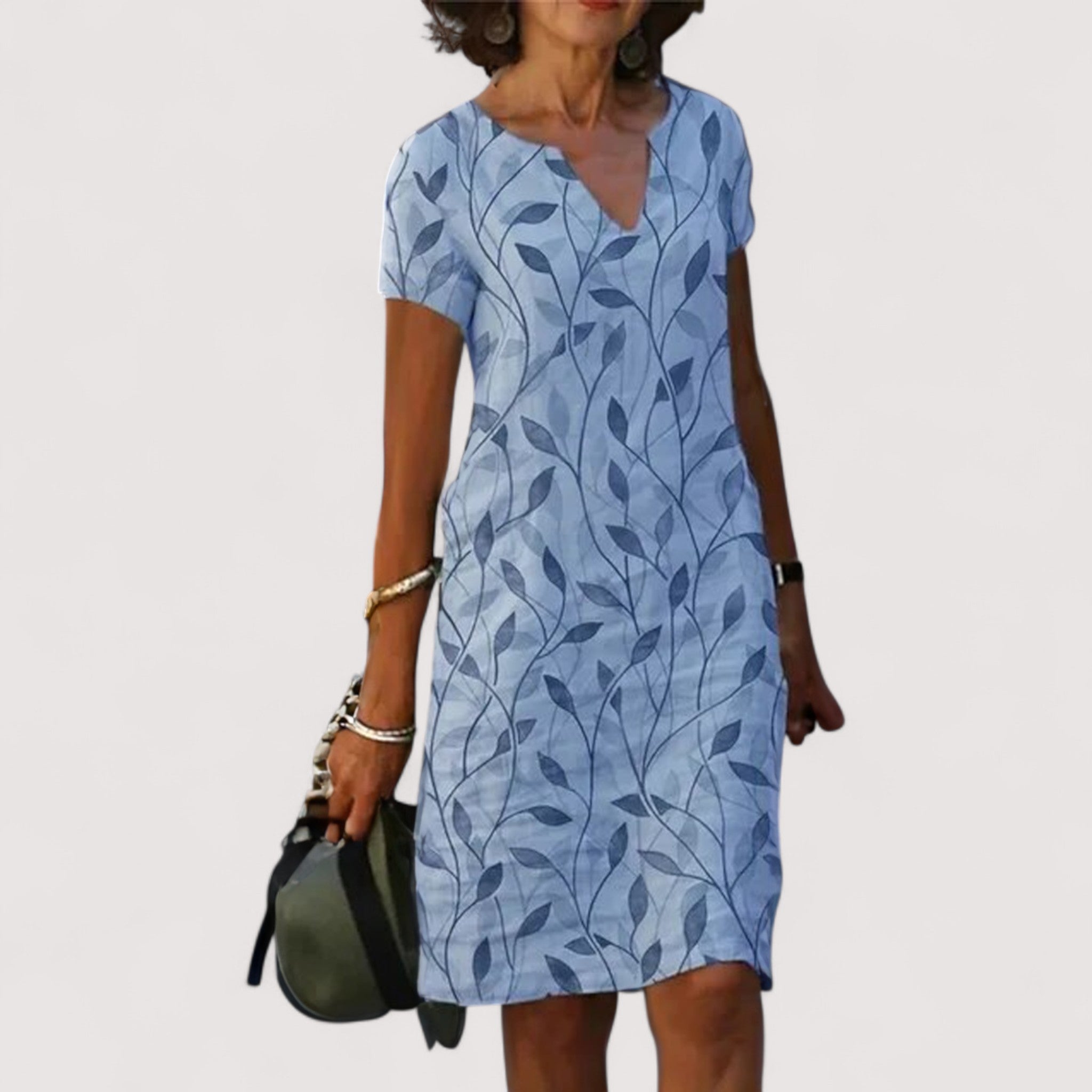 Jeanne™ | Vestido con escote en V y estampado