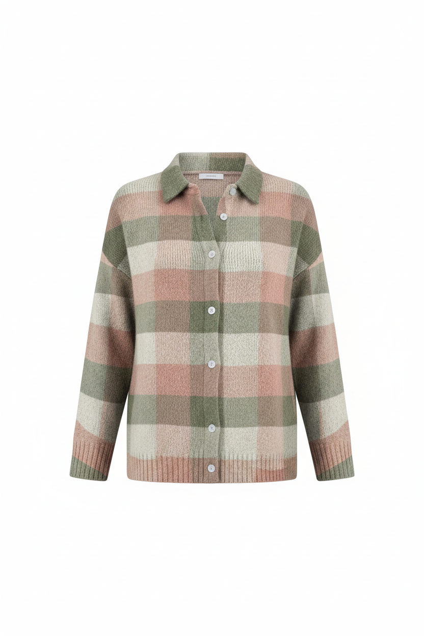 Isabel™ | Blusa a cuadros en cálidos tonos de otoño