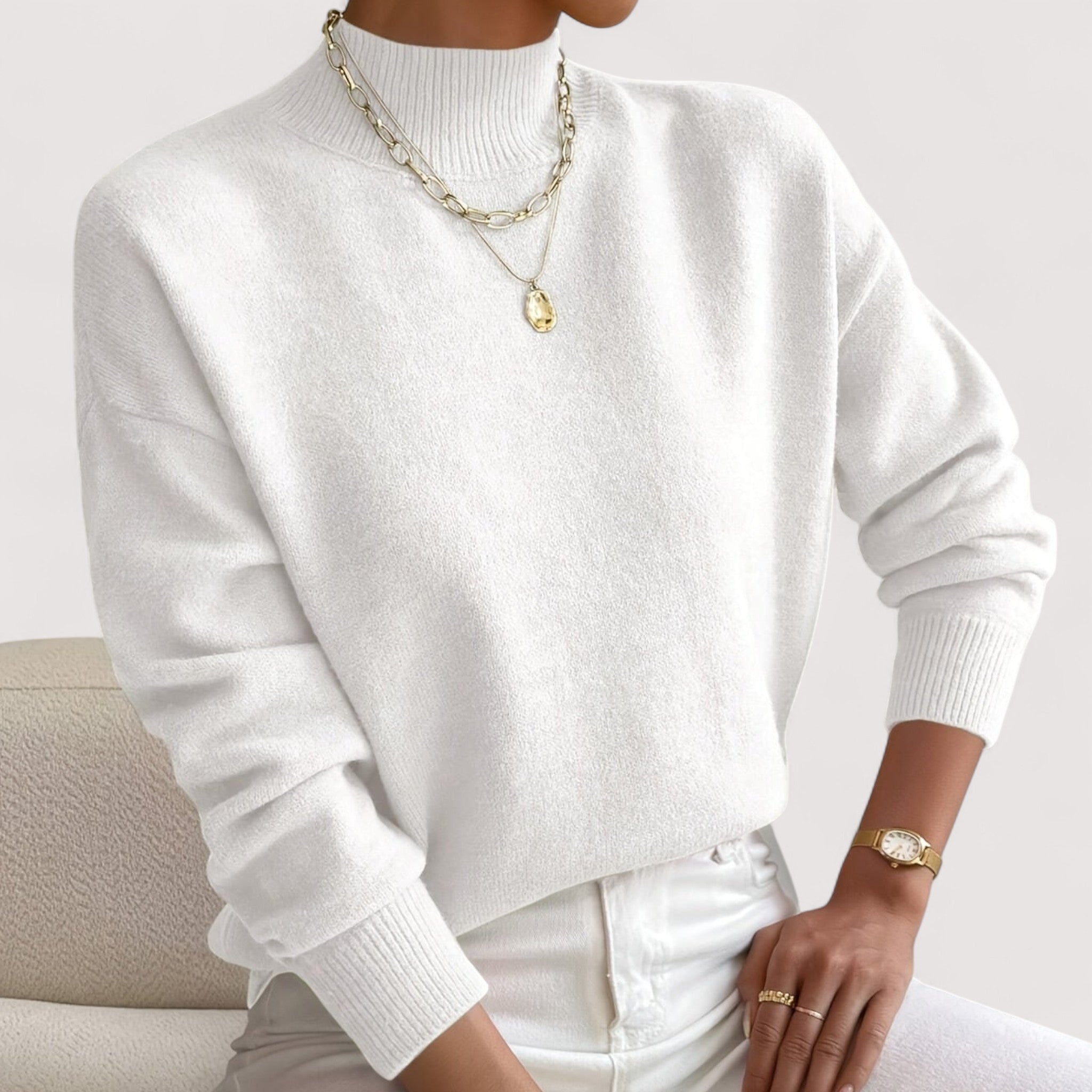 Nadia™ | Elegante y cómodo suéter de cuello alto