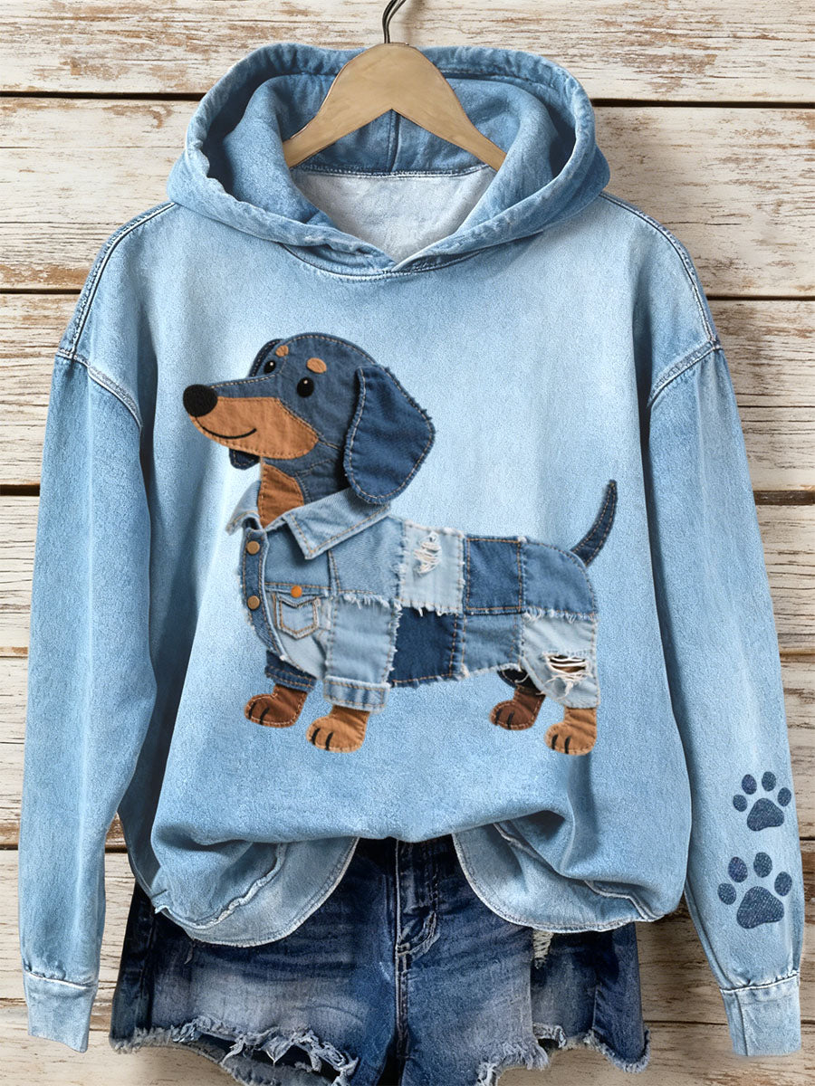 Estrella™ | Sudadera de patchwork con diseño de perro