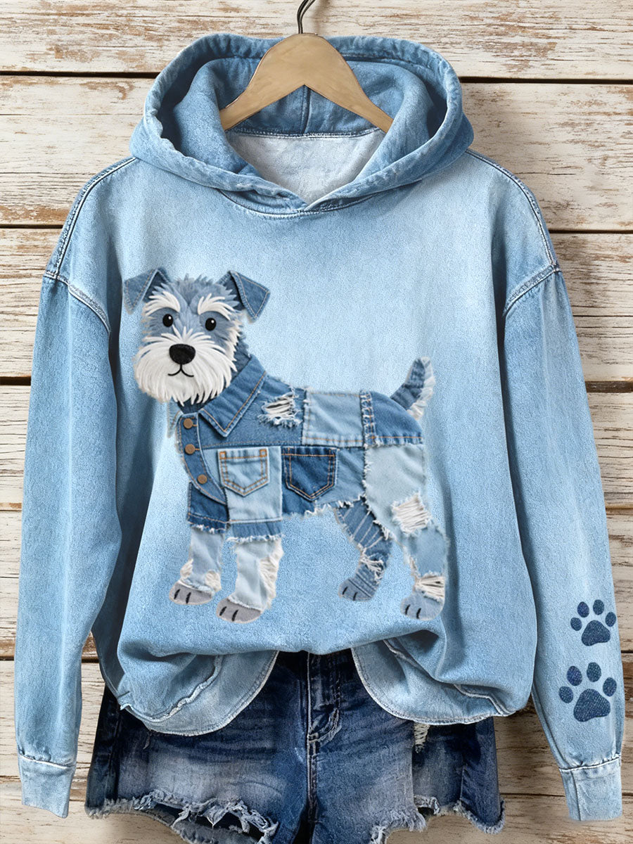 Lola™ | Sudadera de patchwork con diseño de perro